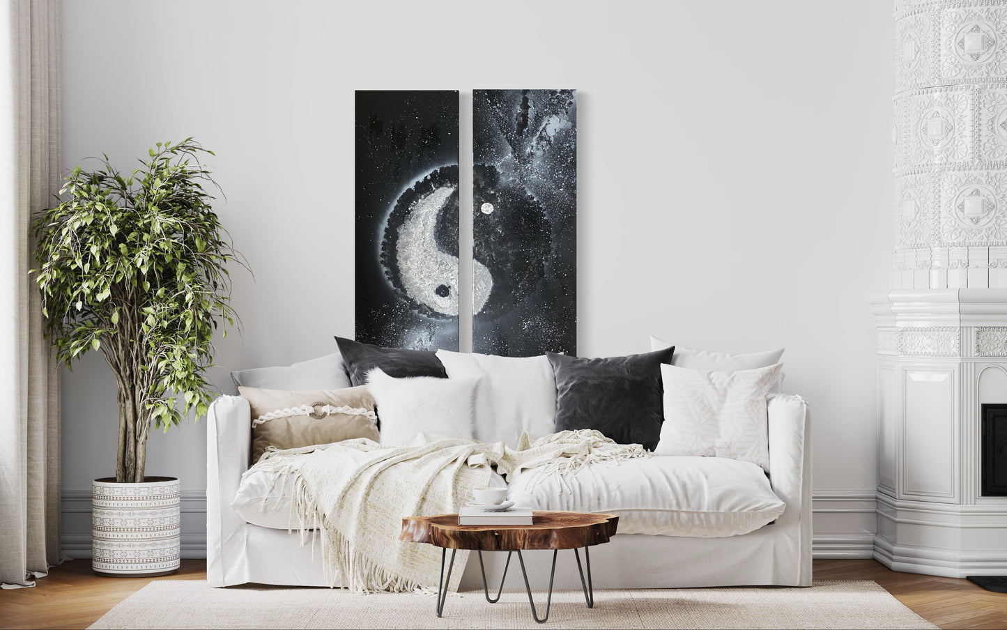 Ying yang canvas